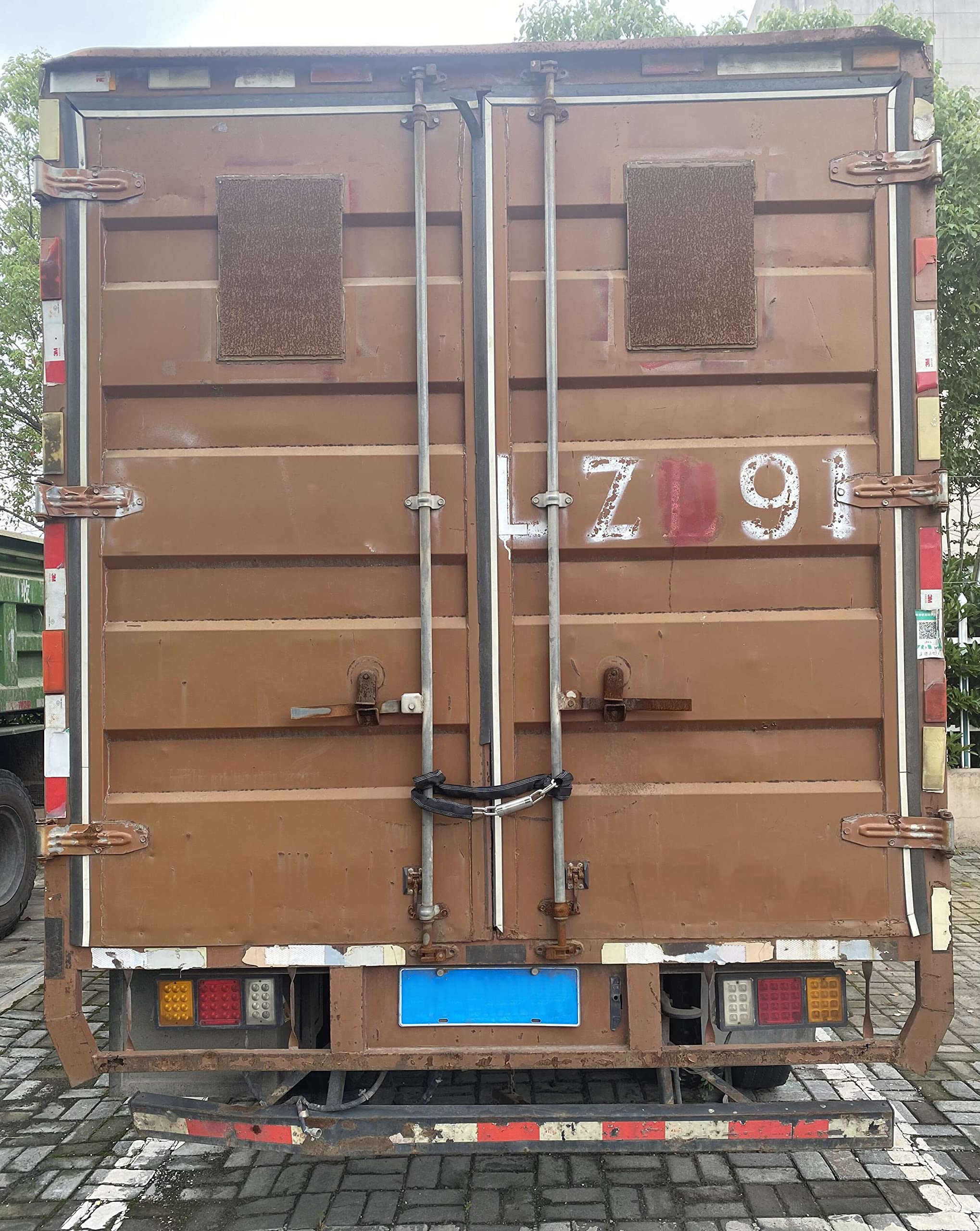 FIGODE 2 Stück Edelstahl Kettenschlösser mit 6 gleichen Schlüsseln, rostfreies Schloss und Kette, Marine Grade Schloss für Fahrrad, Moto, Roller, Boot, LKW und Tür, Diebstahlschutz - 110 cm lange