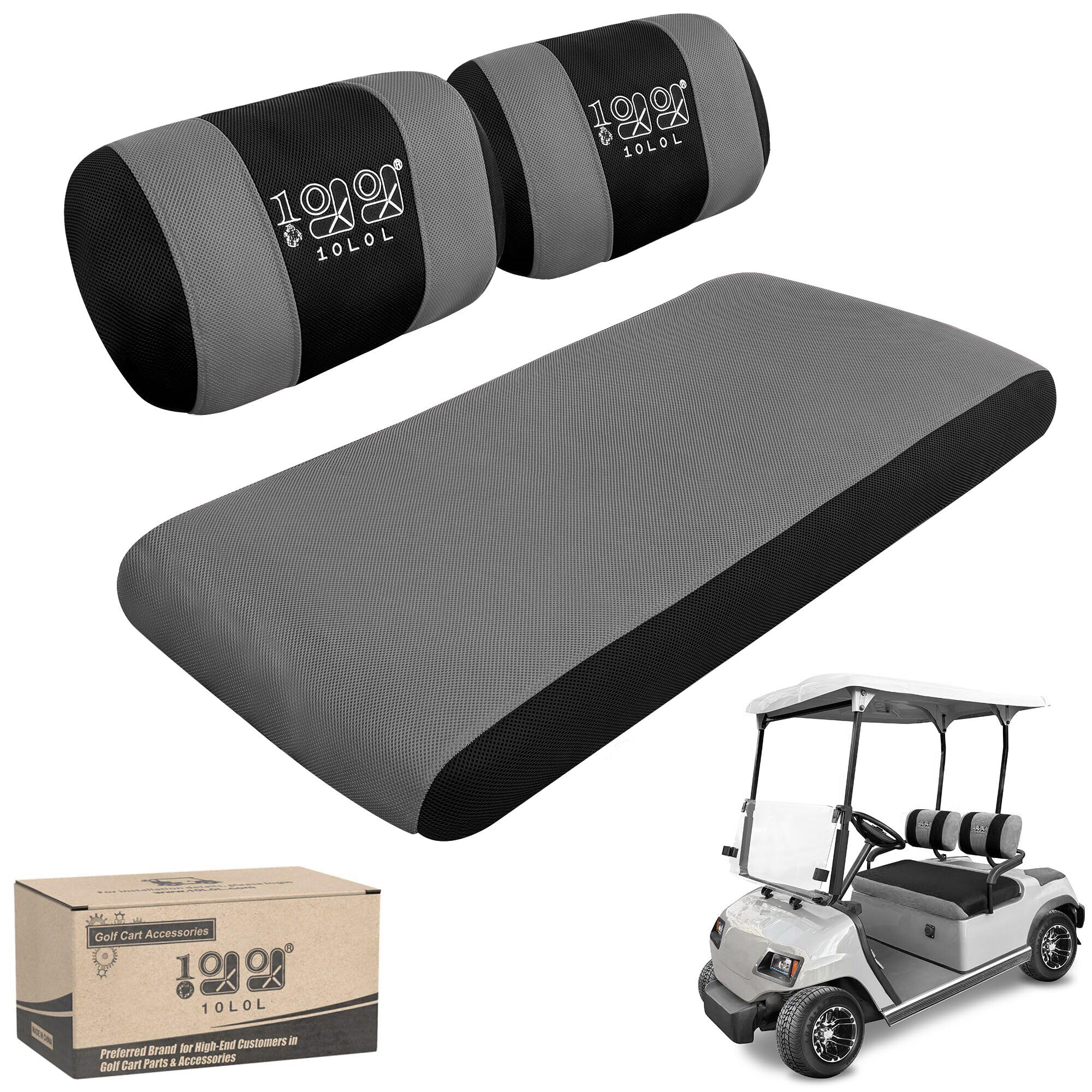 10L0L Golf Cart Front Seat Covers for Yamaha G2/G9/G16/G19/G22 & Club Car DS Pre-2000 | Breathable Polyester Mesh, Washable, Anti-Scratch | OEM Replacement, Tool-Free Installation