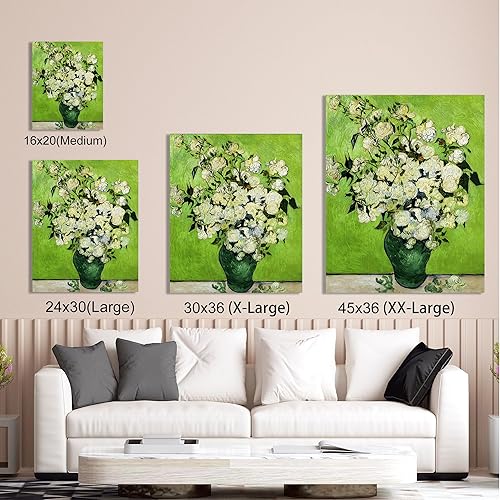 Miniatura 1385 de A&T ARTWORK The Starry Night de Vincent Van Gogh. Tamaño del marco: 36 x 30 pulgadas, tamaño de la imagen: 30 x 24 pulgadas, reproducciones clásicas