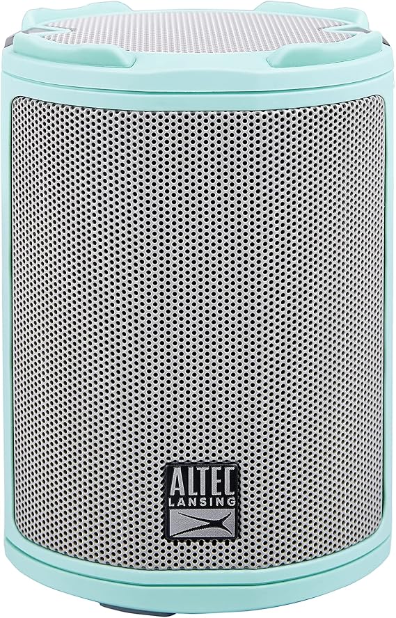 Altec Lansing - مكبر صوت بلوتوث لاسلكي HydraMotion مع صوت 360 درجة ، محمول IP67 مقاوم للماء في الهواء الطلق ، مقاوم للصدمات ، مقاوم للثلوج ، كل شيء مقاوم ، 12 ساعة لعب (Mint Green)