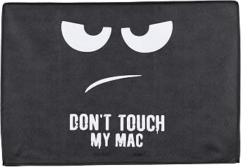 kwmobile Cover Compatible with Apple iMac 24 - 4-in-1 Case - Don't Touch My Mac White/Black