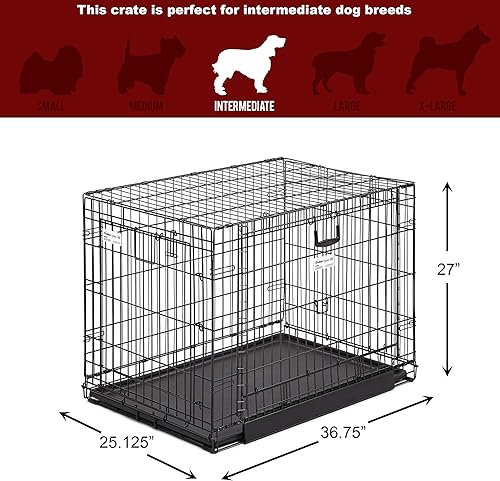 Miniatura 7 de Jaula de perro MidWest Homes for Pets Puerta doble Negro