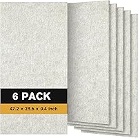 DyPather 6-Pack Camel Acoustic Panels 47.2x23.6" Self-Adhesive Soundproof Foam, High-Density Noise Absorption for Studio, Home Office, Theater