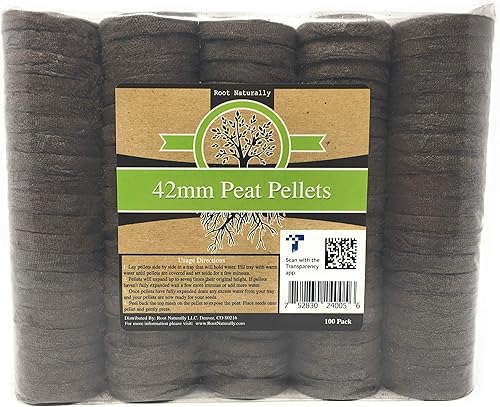 Pellets de turba Jiffy-7 de 1.7 pulgada, 100 unidades