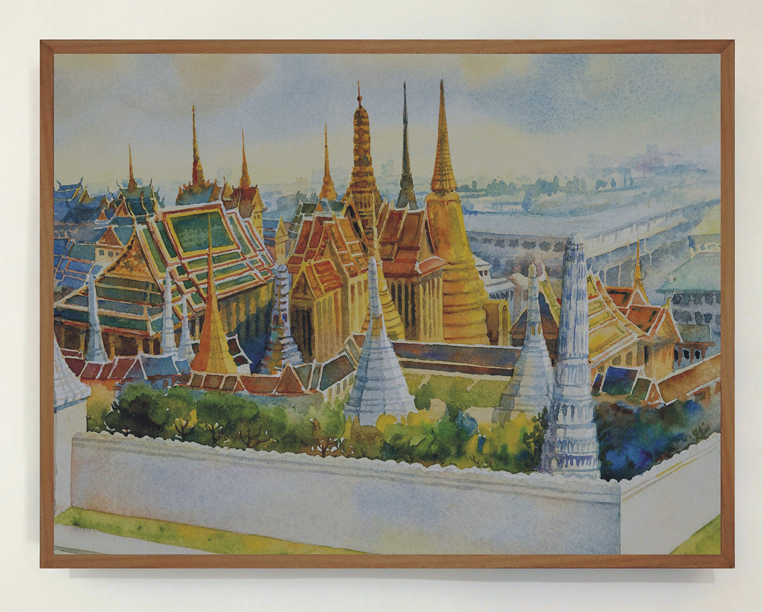 Cartel de Madera Retroiluminados Vistas al Gran Palacio de Bangkok