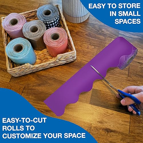 Vista 88 de Carson Dellosa Grow Together - Bordes de madera clara para tablón de anuncios de 65 pies, 1 rollo de ribete natural para pizarra blanca, corcho