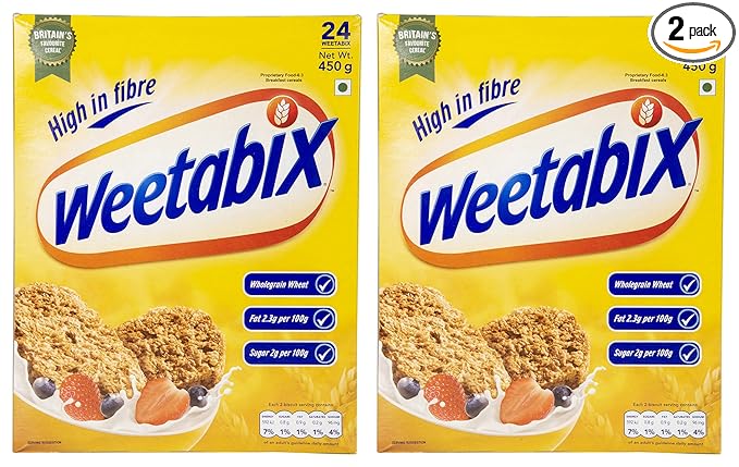 WEETABIX HIGH in Fiber WEETABIX, 450 Grams (Pack of 2)