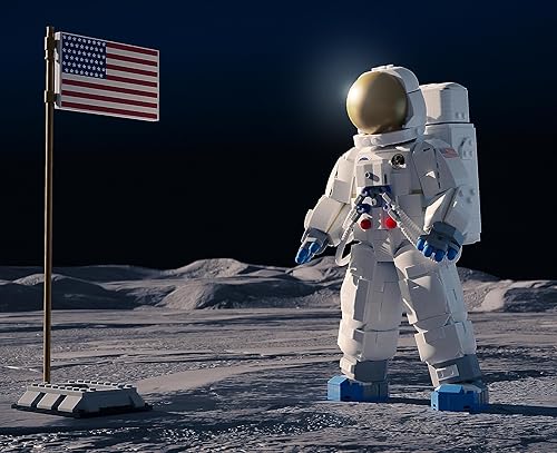 Miniatura 7 de Brick Loot Producto oficial de la NASA Apollo 11 Lunar Lander Astronaut Toy Block Model Compatible con Major Block Brands Creative Fun Stem Set de