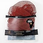 BELLANOMI African Exfoliating Net Sponge, Authentic, Ethically sourced from Nigeria, 45 inches Long, Back Scrubber for Daily use (Copper Brown)