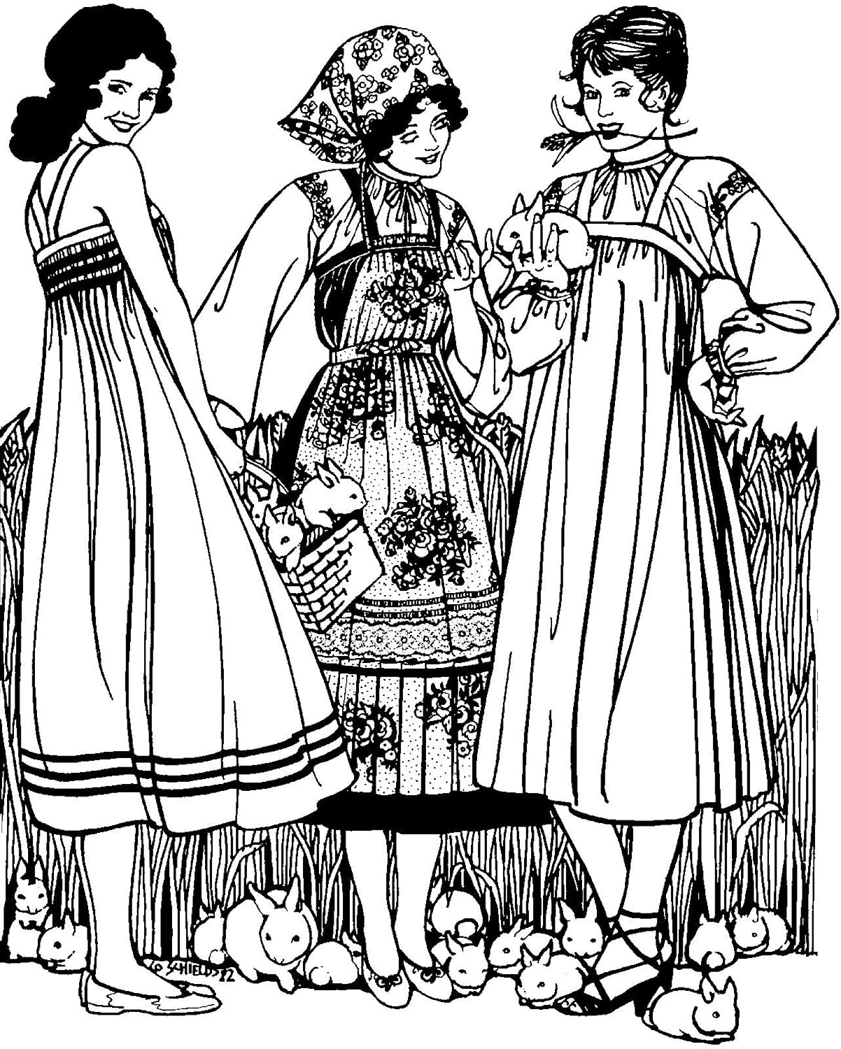 Folkwear Russian Settlers' Dress #128 Jumper Blouse Apron Traditional Sewing Pattern (Pattern Only) folkwear128