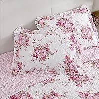 Vista 40 de Shabby Chic® - Juego de edredón tamaño Queen, ropa de cama reversible de algodón con fundas a juego, decoración del hogar bellamente fruncida