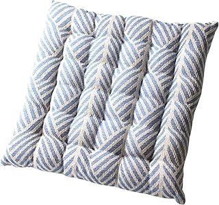 萩原 シートクッション 座布団 ネイビー 約40X40cm 「クラック」 綿100%