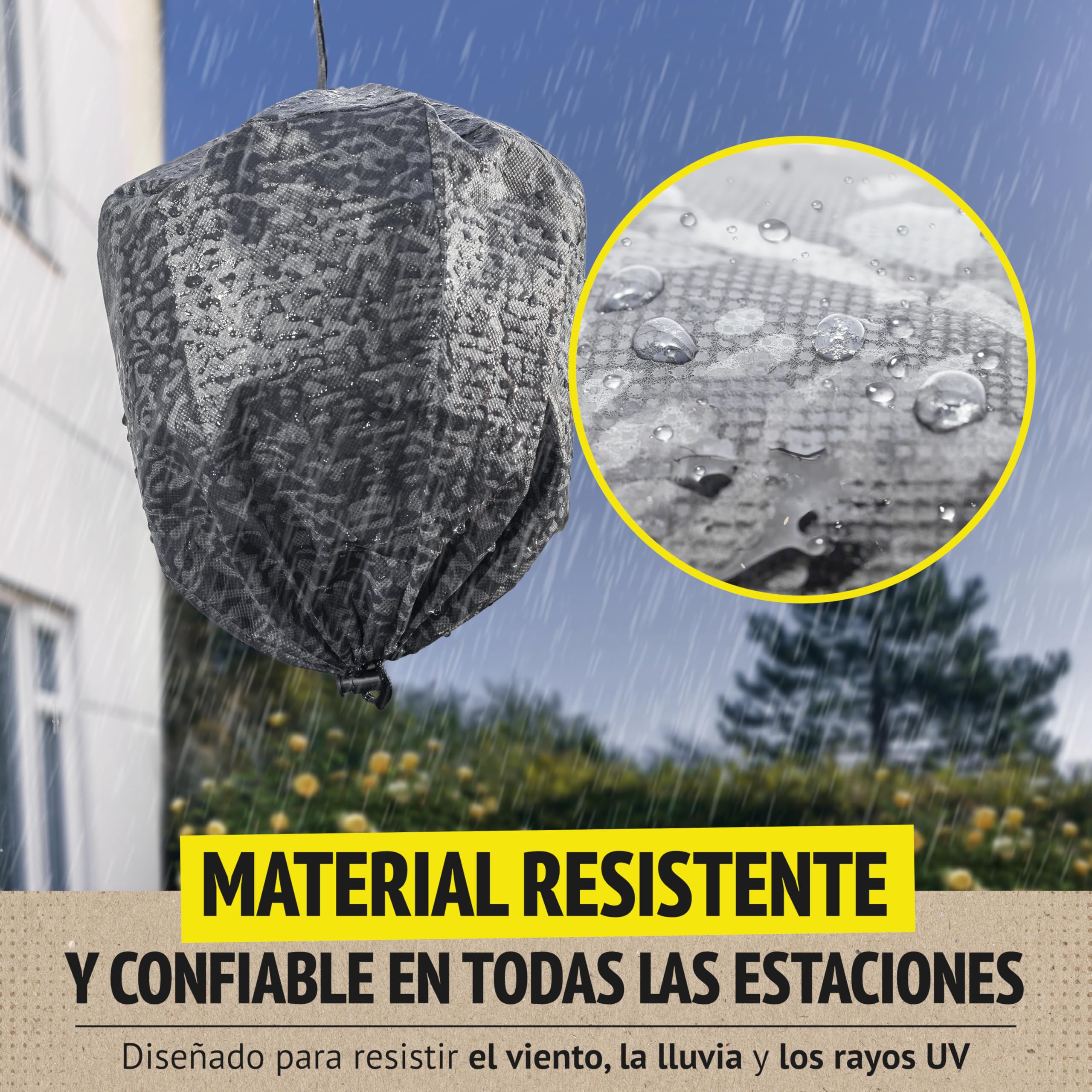 Waspinator Ahuyentador de Avispas - 2 Pack, Repelente Natural para Colgar en Jardín y Patio, Señuelo de Nido Impermeable y Resistente a Todo Clima, Repelente Natural de Avispones