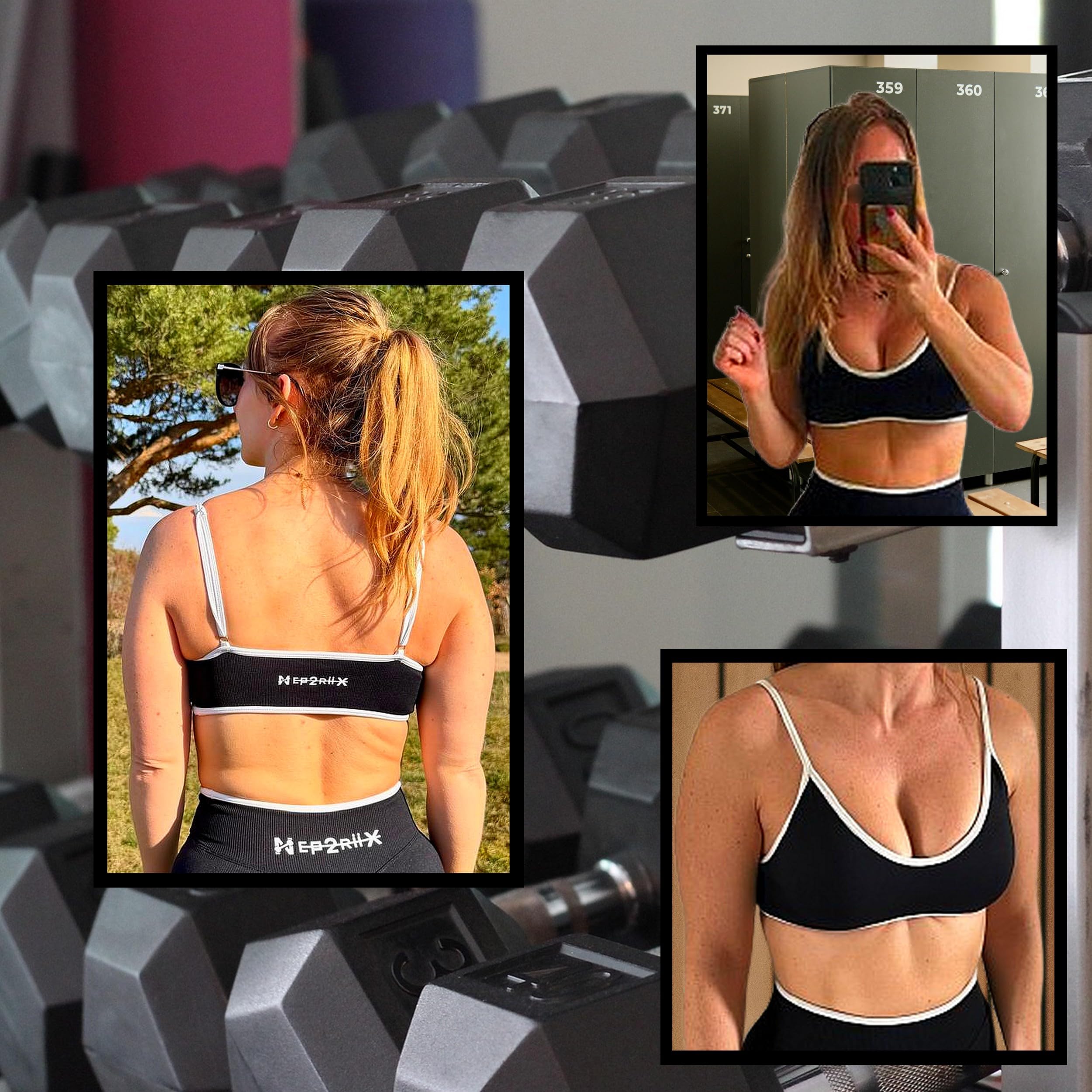 Ensemble 2 Pièces Legging Scrunch & Brassière Push-Up Femme – Effet Avant/Après, Sport Fitness, Legging Galbant et Sculptant, Brassière Maintien et Silhouette