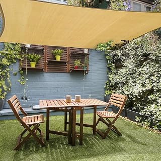 10'x13' Rectangle Sun Shade Sail, Permeable Shade Sails HDPE UV Block Sunshade Outdoor Patio Canopy Sun Cover for Backyard, Garden, Porch, Sand