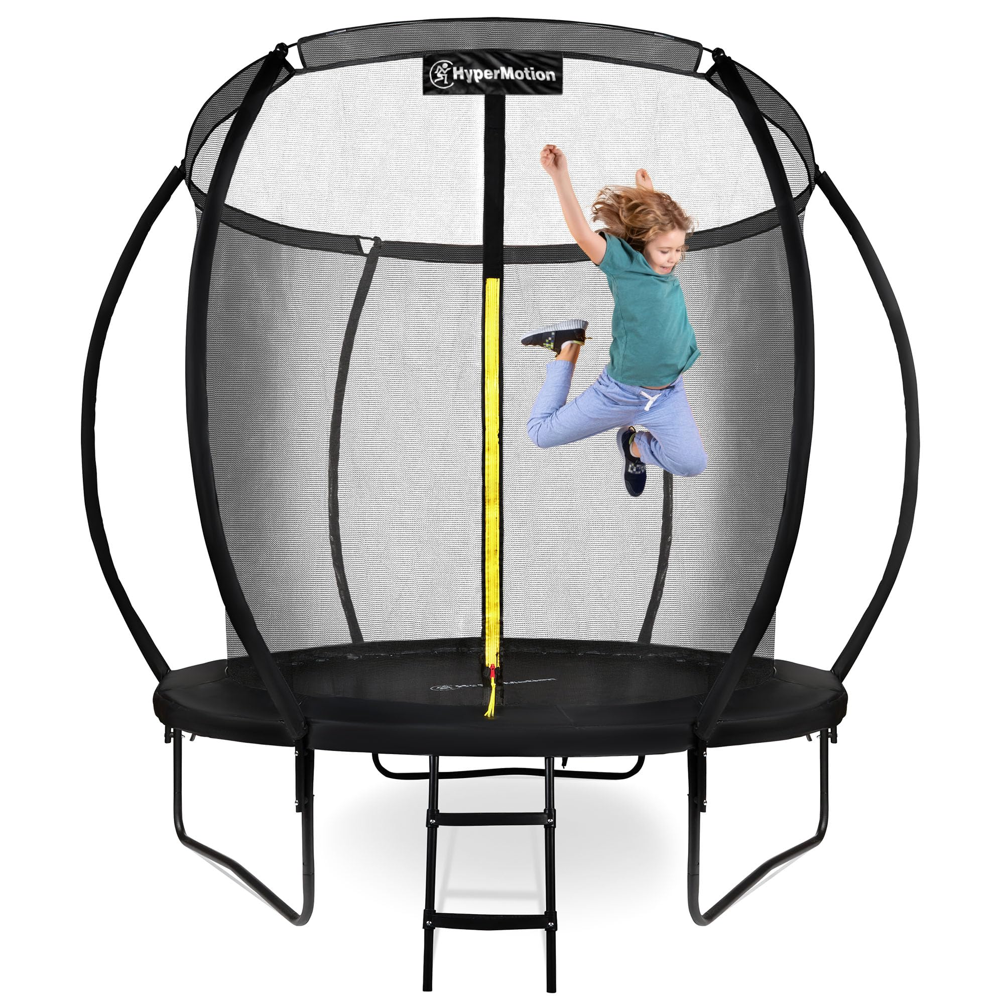 Hypermotion Trampoline Exterieur Enfant 3 Ans 244/​305/​366/​430/​487 cm Séchage Rapide et Déperlant – Excellente Élasticité de Saut – Trampoline de Jardin avec Filet de Sécurité