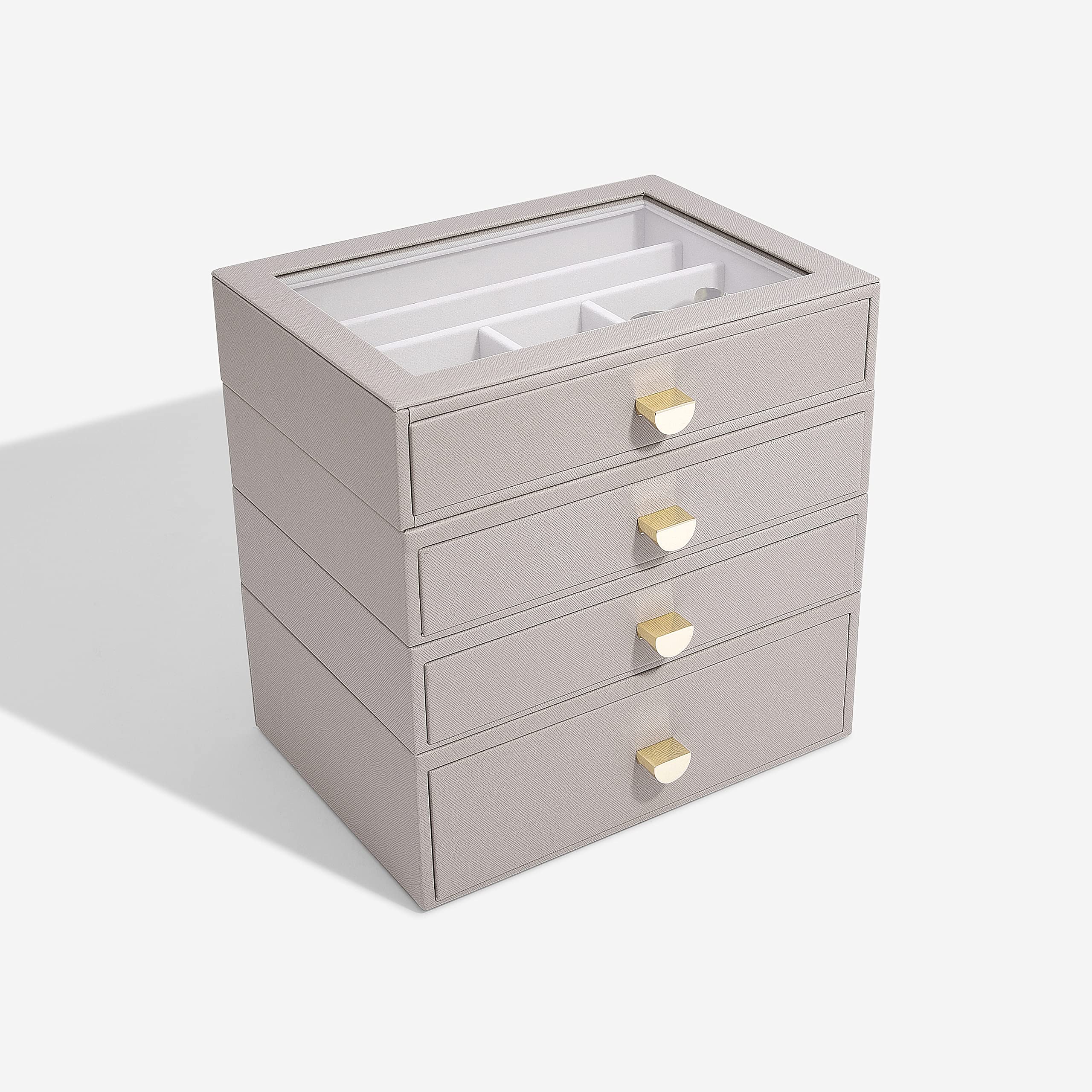 Stackers Taupe Classic Szkatułka na biżuterię - 4-częściowy zestaw (z szufladką)