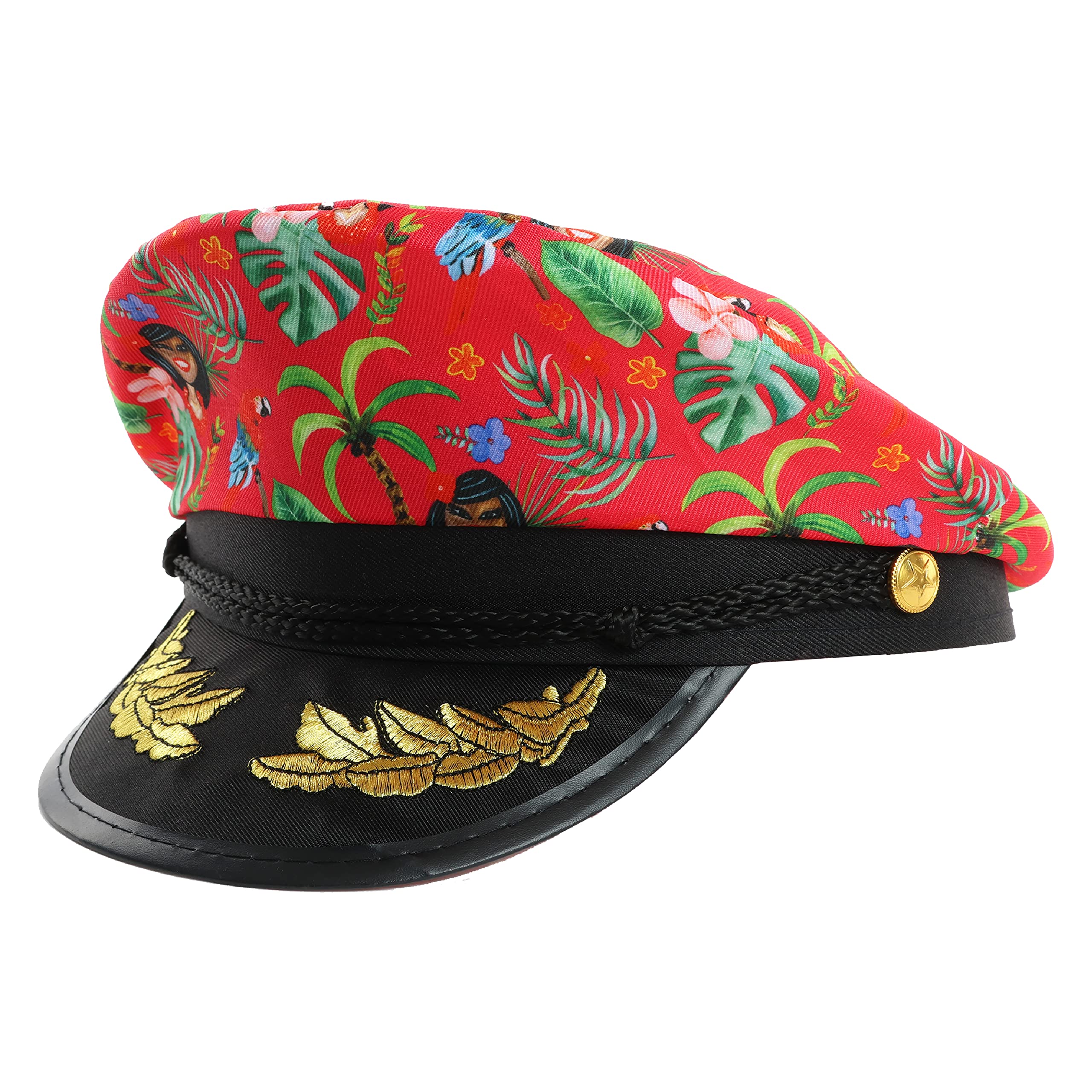 Hawaiian marinero Sombrero Capitán Palmera Playa Surf Fiesta Verano Traje de Despedidas Soltero Vacaciones Luau Tiki