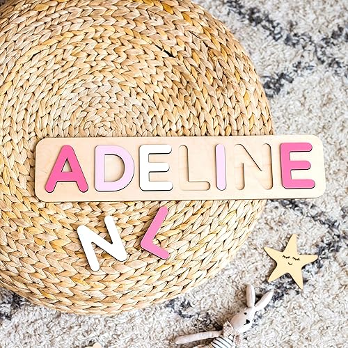Miniatura 8 de Personalized Wooden Name Puzzle for Kids Personalized Baby Name Puzzle for Toddlers Personalized Baby Gifts First Birthday Gift Wooden Puzzles