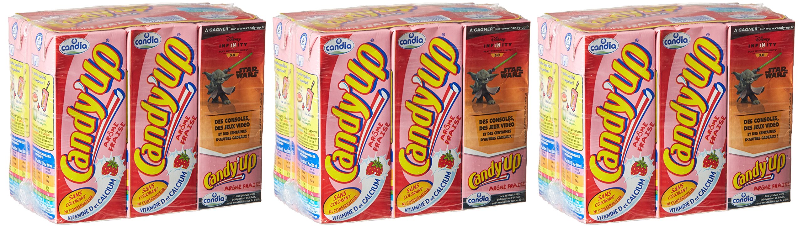 Candia Lait Arôme Fraise Candy 'Up 6 x 20 cl