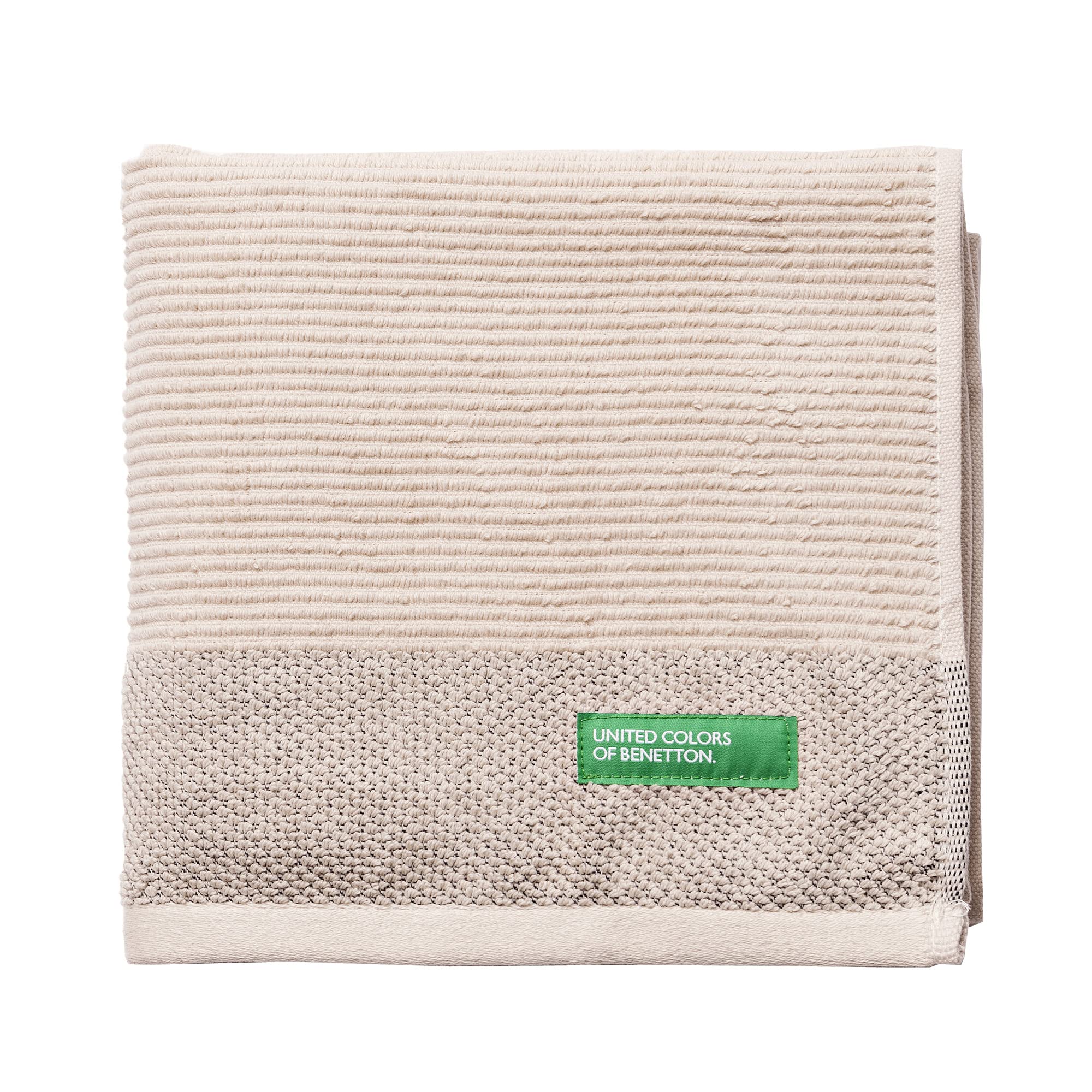 Benetton Pack de 2 - Set de 3 Toallas de Baño, Cada Uno en Color Azul y Otras en Beige