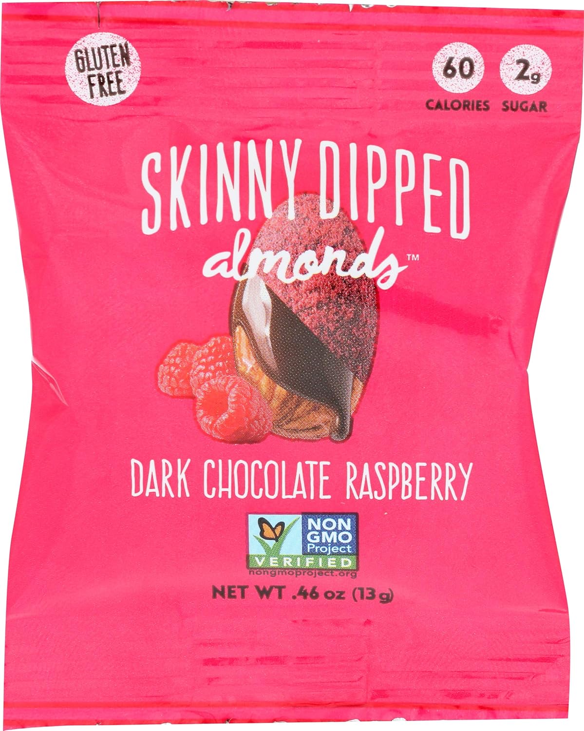 SKINNY DIPPED Mini Skinny Dipped Almonds Raspberry, 0.46 OZ Grocery & Gourmet Food