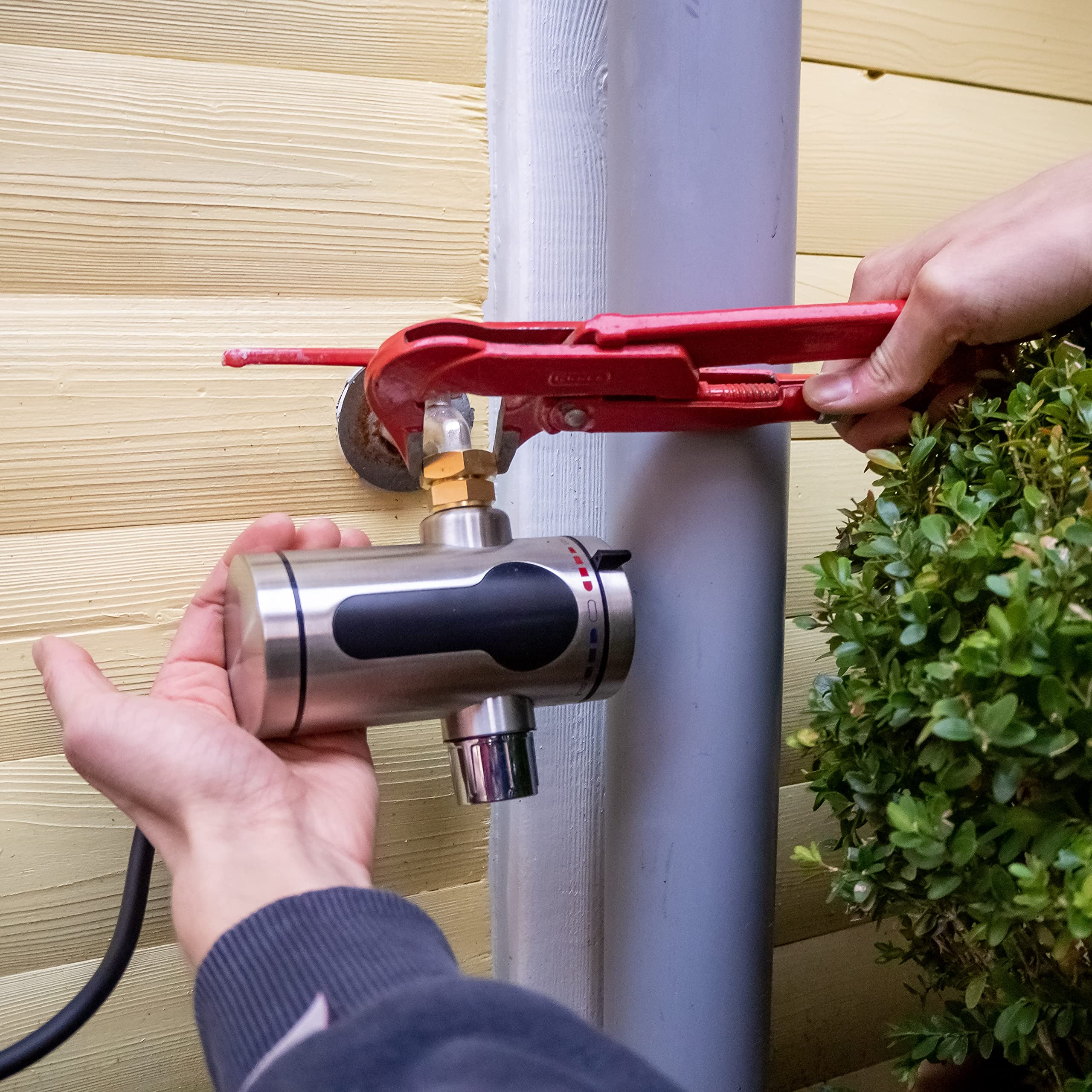 Hoberg Scaldacqua elettrico istantaneo | Riscaldamento rapido | Con display della temperatura | Senza serbatoio [max 3600W]