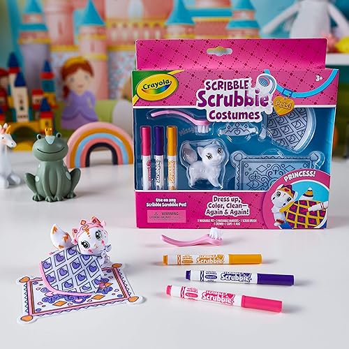 Miniatura 6 de Crayola Scribble Scrubbie Pets Princess Playset, juguetes para niños, regalo para niñas y niños