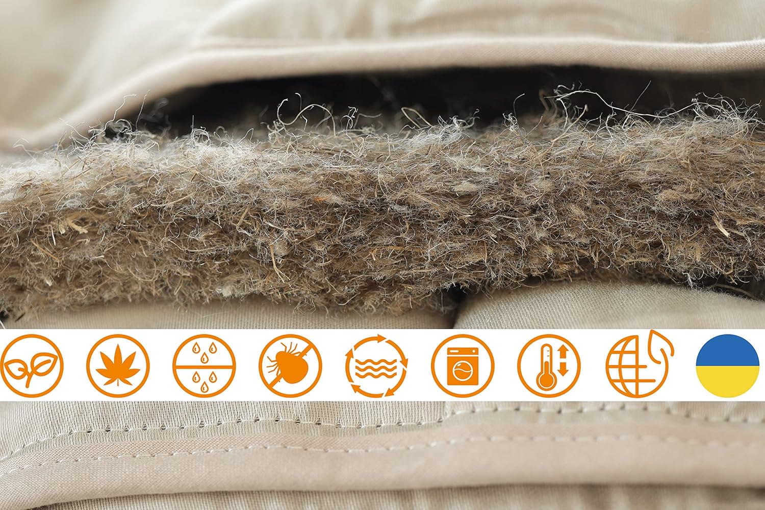 Mattress Pad Protector Cover Made with Natural Organic Fiber 200 GSM Fill - Cooling and Breathable Mattress () (60x80in)