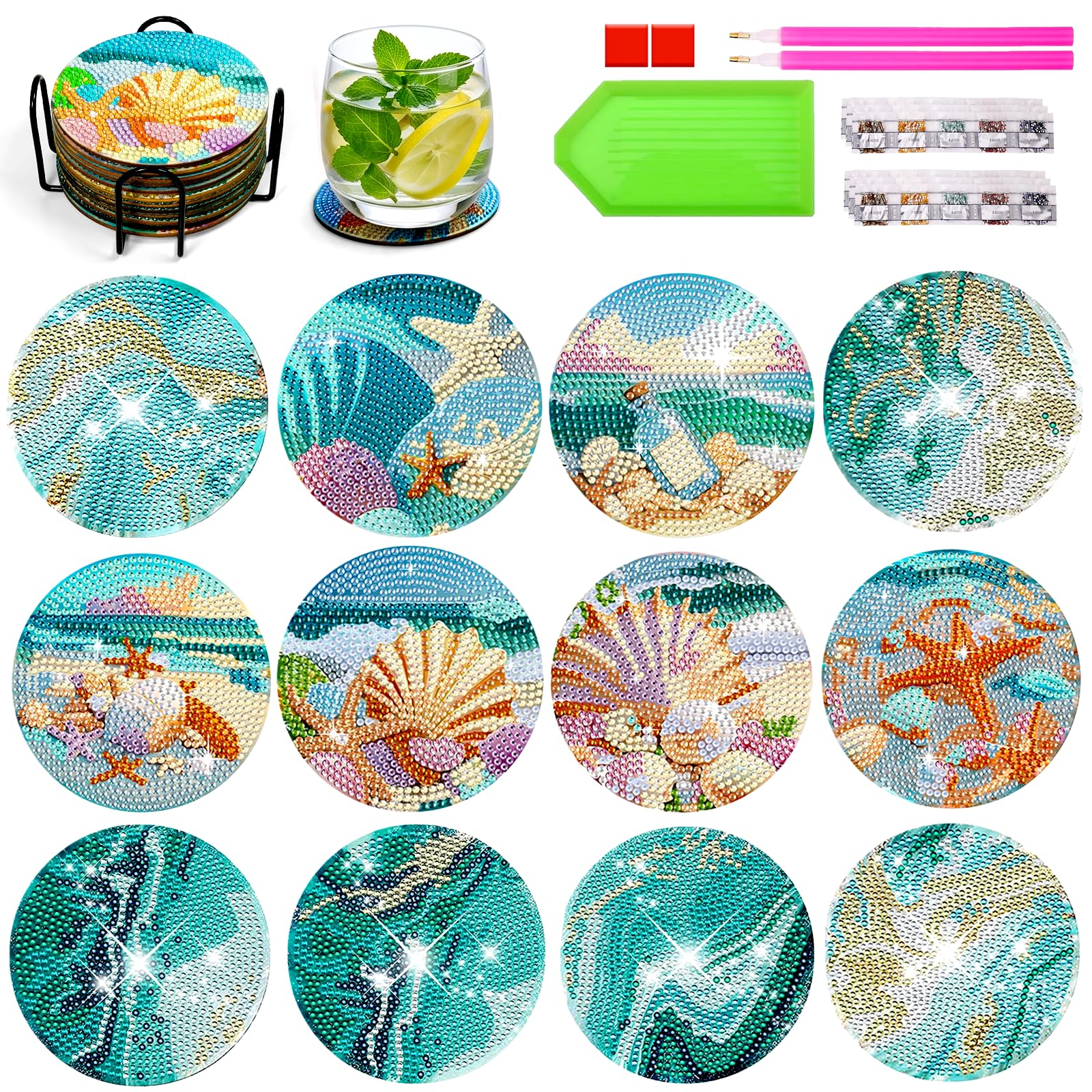 Kits peinture diamant de mer pour décorer vos tables de terrasse en été