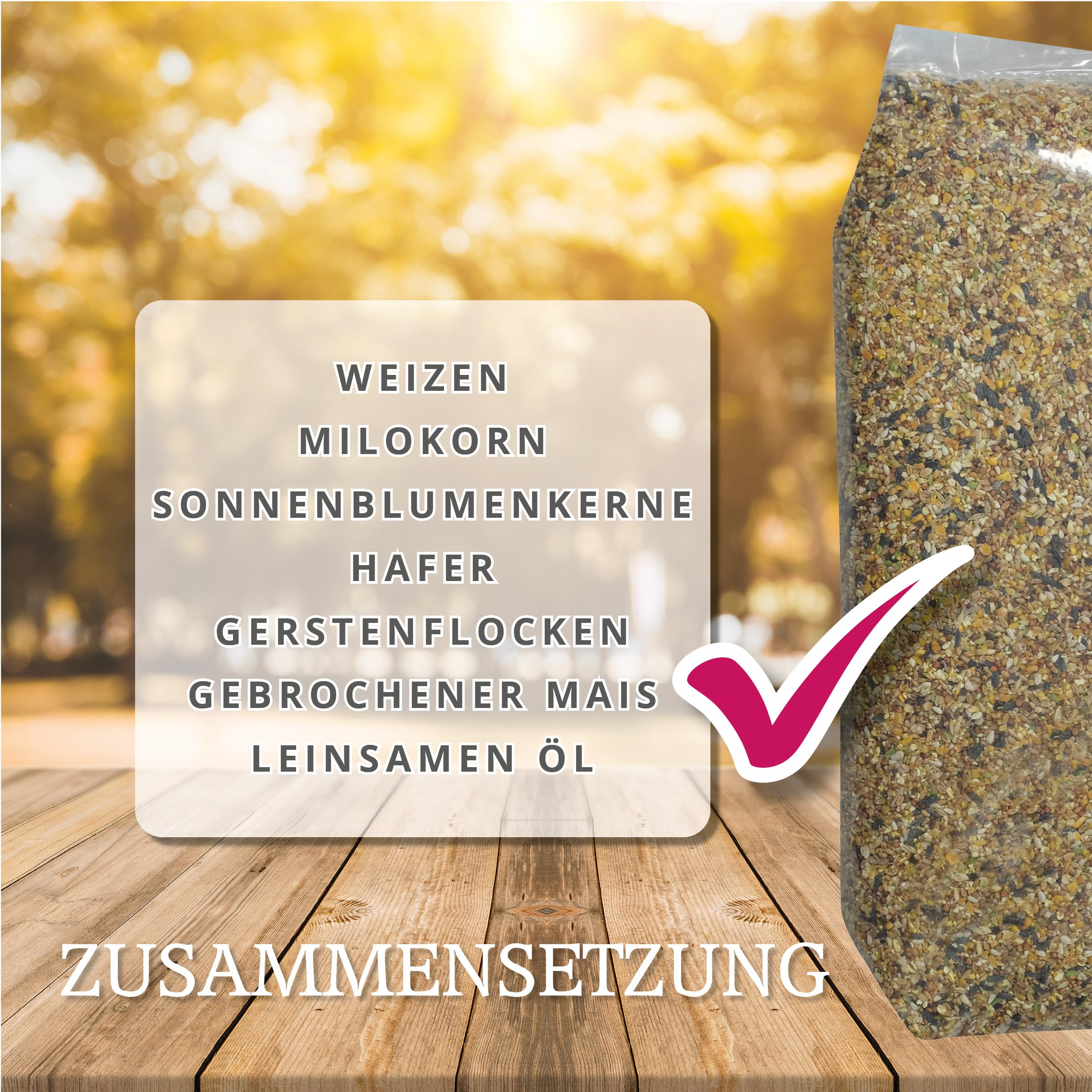MeinWildvogel - Wildvogel-Vital Basic - Vogelfutter 30 kg XXL - Wildvogelfutter - Streufutter - Ganzjahresfutter für Vögel mit Sonnenblumenkernen - Gentechnikfrei & Ambrosia-kontrolliert