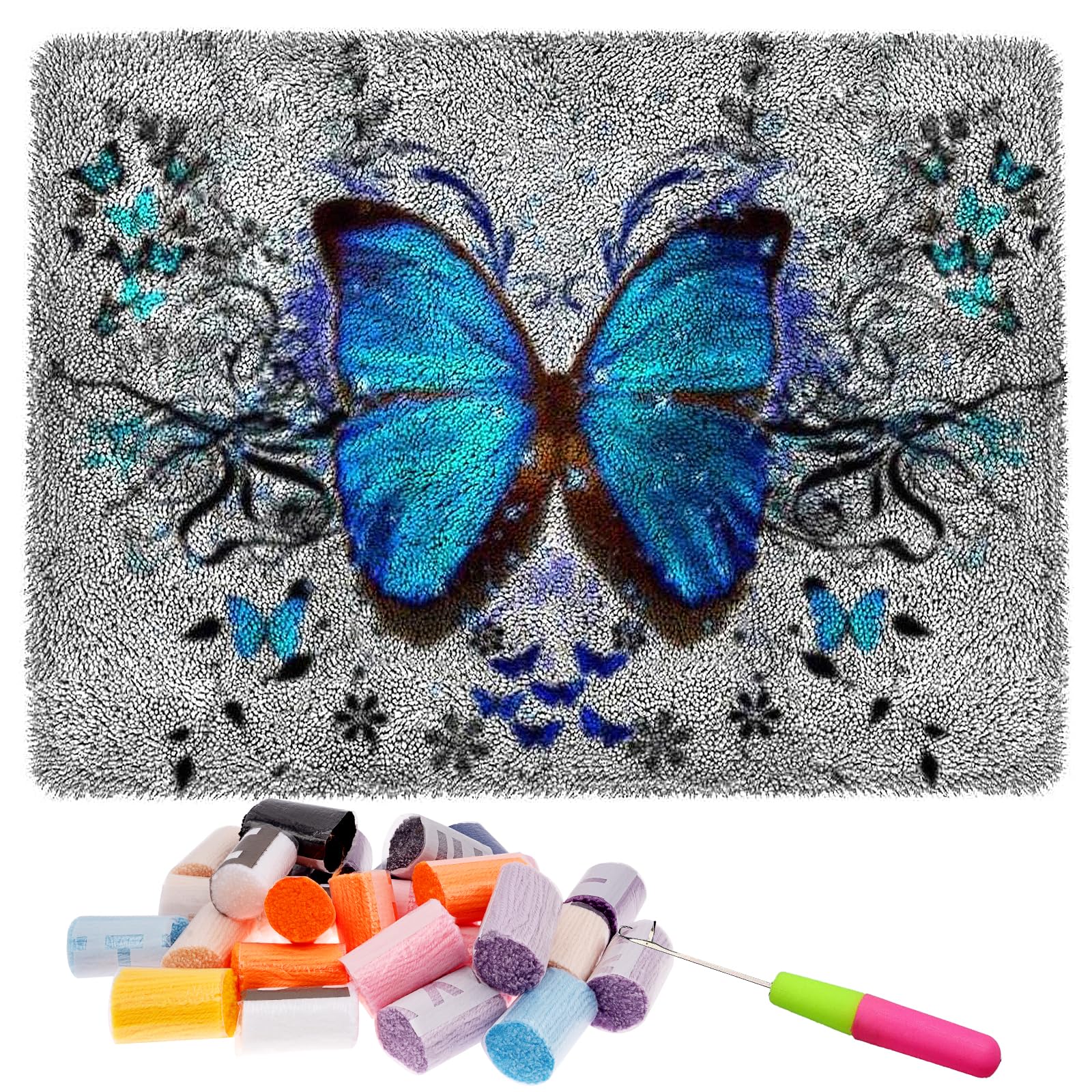 Latch Hook Rug Kit, DIY Latch Hook Rug Making Kit for Adults Kids ...