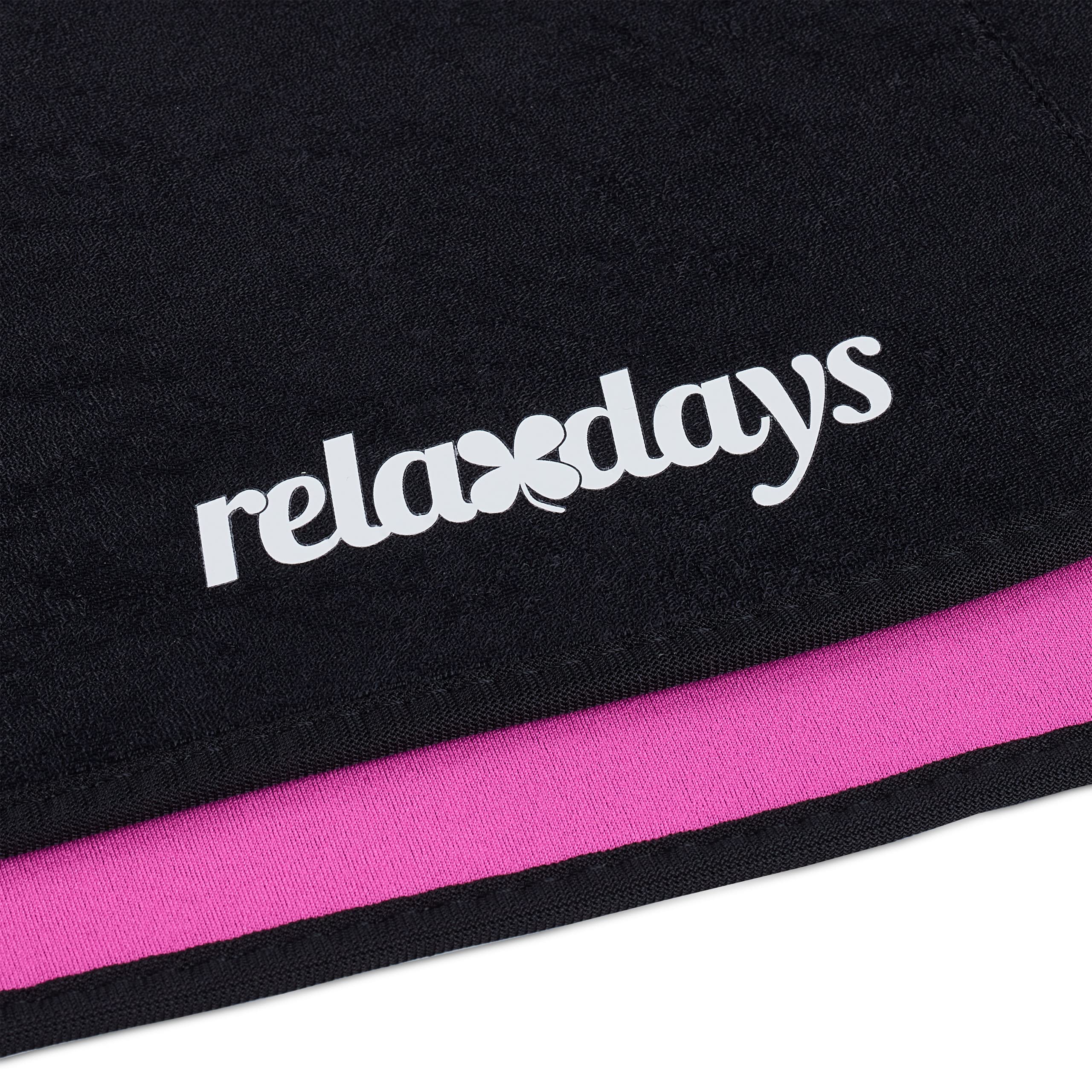 Relaxdays Fascia Addominale Hula Hoop, Cintura Sport per Donne in Neoprene, con Chiusura a Strappo, V.Misure, Rosa Nera