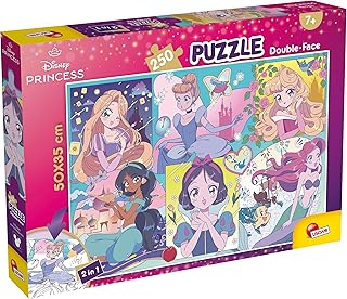 Comprar Lisciani - Puzzle Manga PRINCESAS DISNEY - Puzzle 250 piezas doble cara niños 7+ - Formato 50x35 - Reverso de color - Actividad creativa - Juego educativo - Regalo de cumpleaños