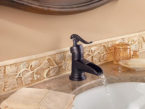 Miniatura 4 de Pfister LF042YP0U Ashfield Grifo monocomando de 4" para baño en bronce rústico, LF-M42-YPYY