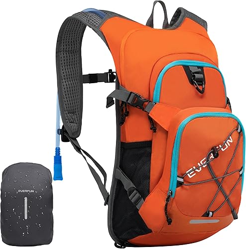 EVERFUN Mochila de hidratación de 18 litros con vejiga de agua de 2L3 L, mochila de agua para senderismo para mujeres y hombres, mochila ligera de