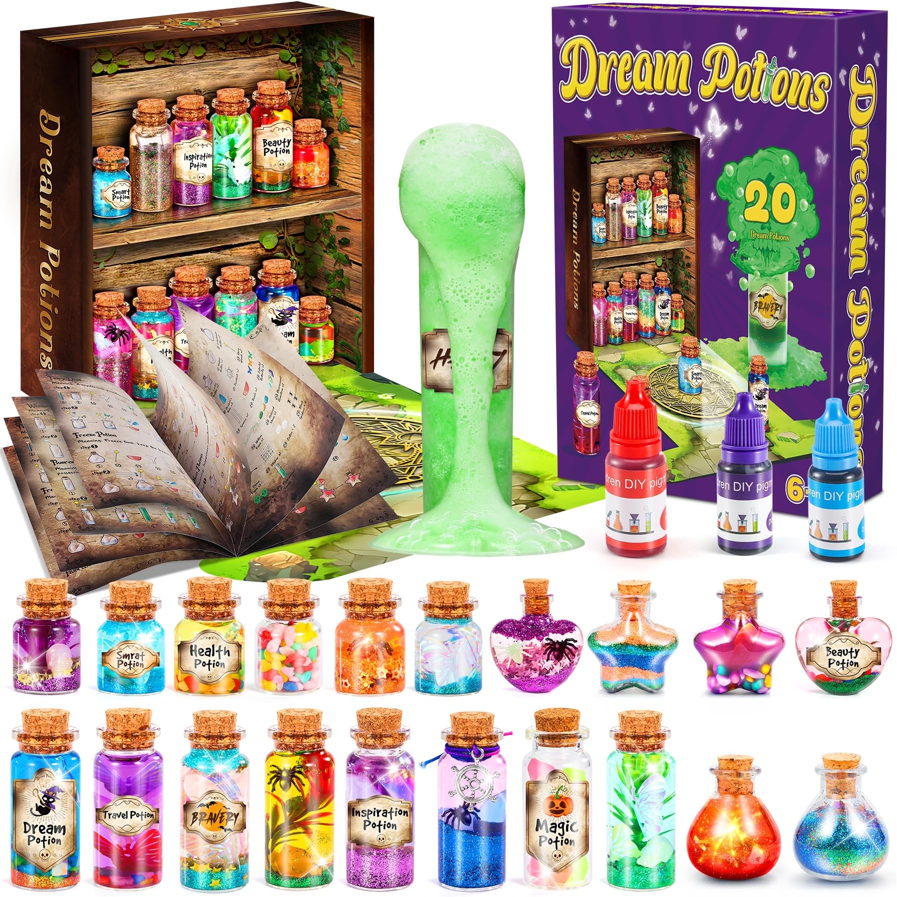 Subtail Potion Making Kit Children - Craft Kits for Kids - Gifts for 6 7 8 9 10 Year Old Girls - Potions Kits for Kids Girls Toys Age 6 7 8 9 10 - Christmas Halloween Easter Gifts Magic Kid Craft Kit