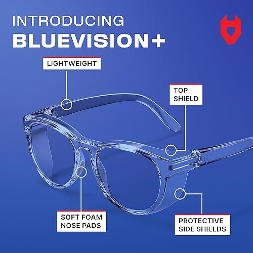 Miniatura 2 de NoCry Elegantes gafas de seguridad para mujeres y hombres lentes de luz azul protectores laterales revestimiento protector antiempañamiento,