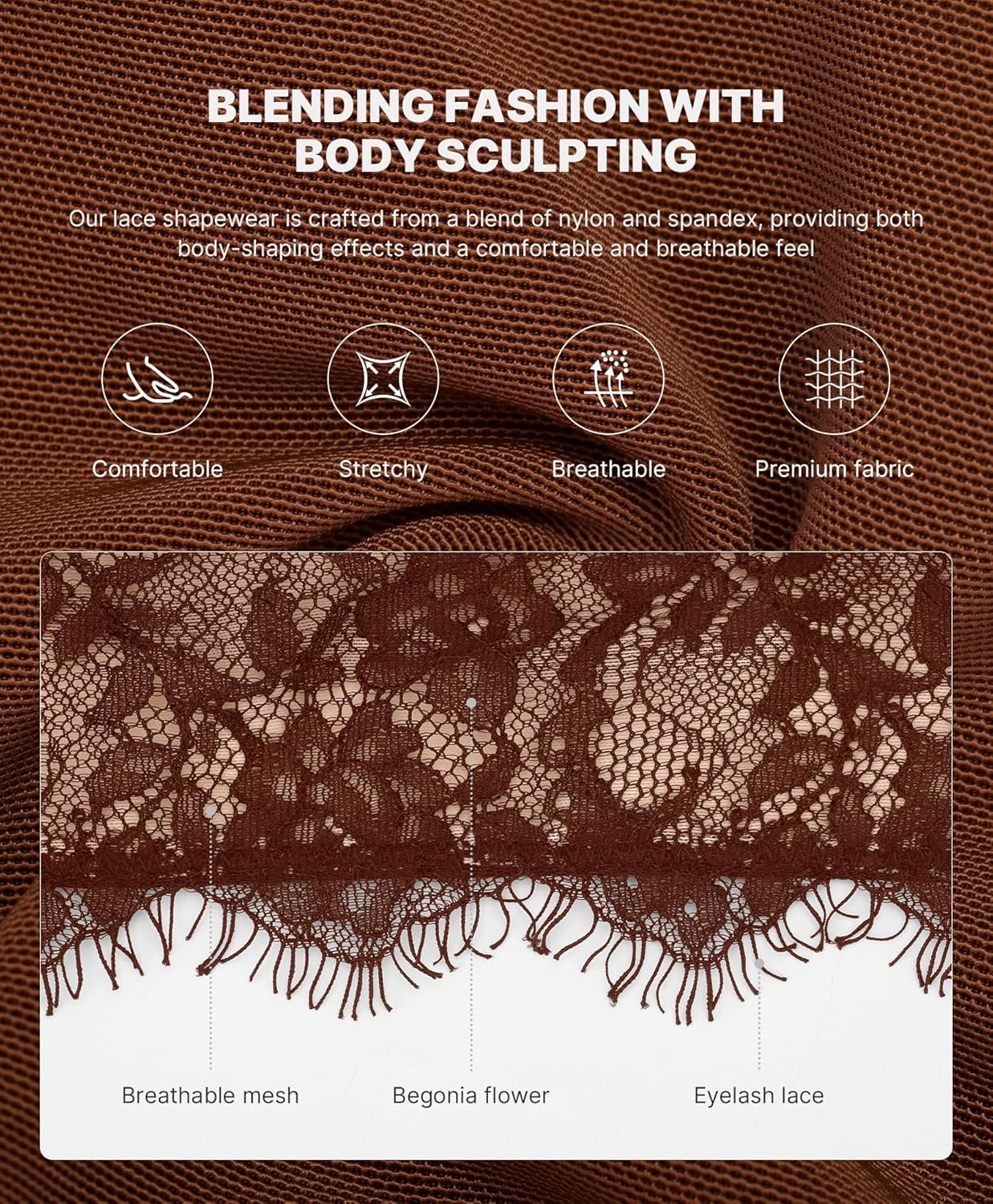 SHAPELLX Womens Lace Bodysuit for Large Bust Tummy Control Shapewear Backless Corset Top V Neck Thong Body Suits Shaper - Image 5