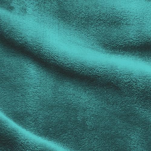 Miniatura 3 de Elegant Comfort Manta ultrasuave de microterciopelo de lujo, suave y aterciopelada, individual XL, color verde azulado