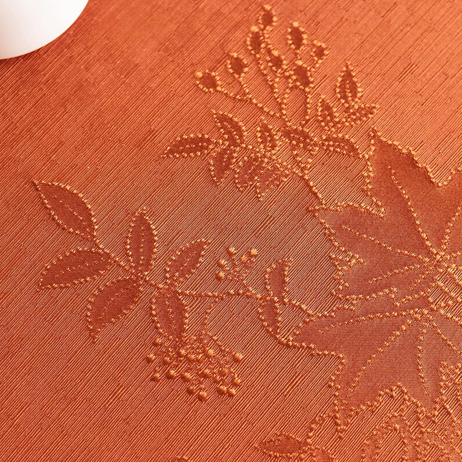 Benson Mills Tablecloth, Countryside Leaves Damask Fabric Tablecloth, Fall, Harvest & Thanksgiving Table Cloth (Rust/Burnt Orange, 52" x 52" Square) : Home & Kitchen