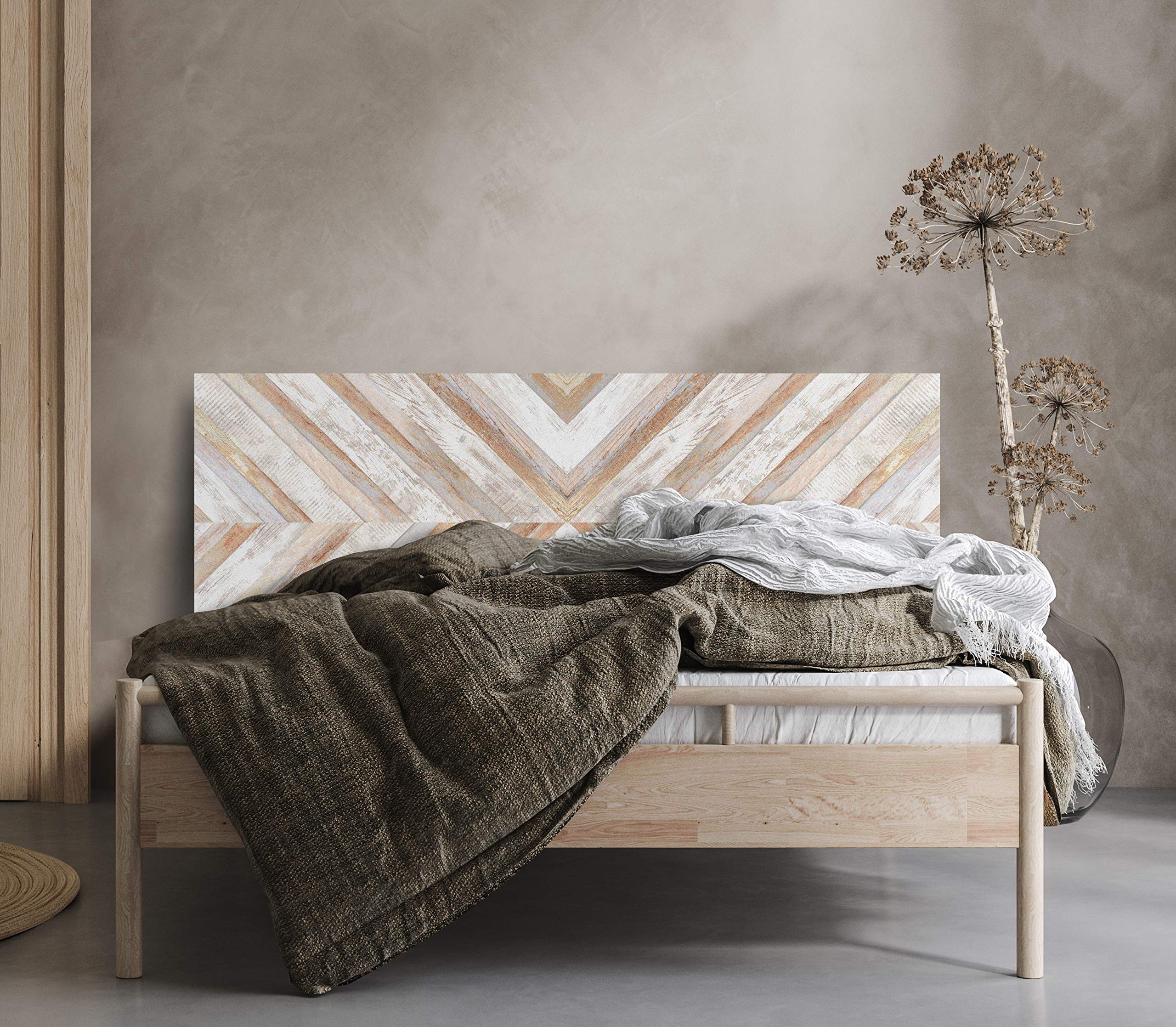 MEGADECOR Cabecero Rígido Espumado para Cama de PVC 5mm Decorativo Económico. Modelo - Arrowtown (150x60cm, Modelo 4) La impresión Directa UVI | Ligero y Robusto