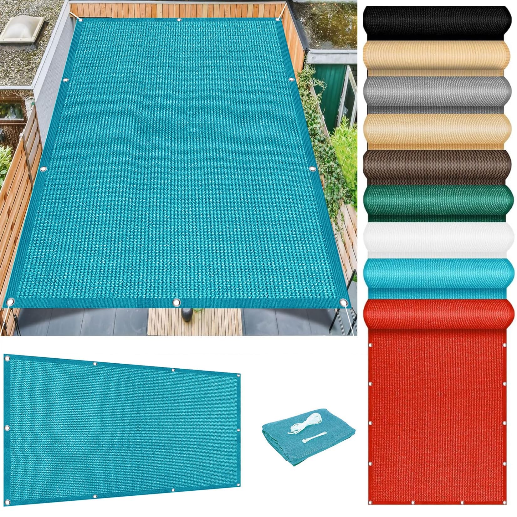 Filet coupe-vent pour serre et pergola, bâche d'ombrage bleu ciel