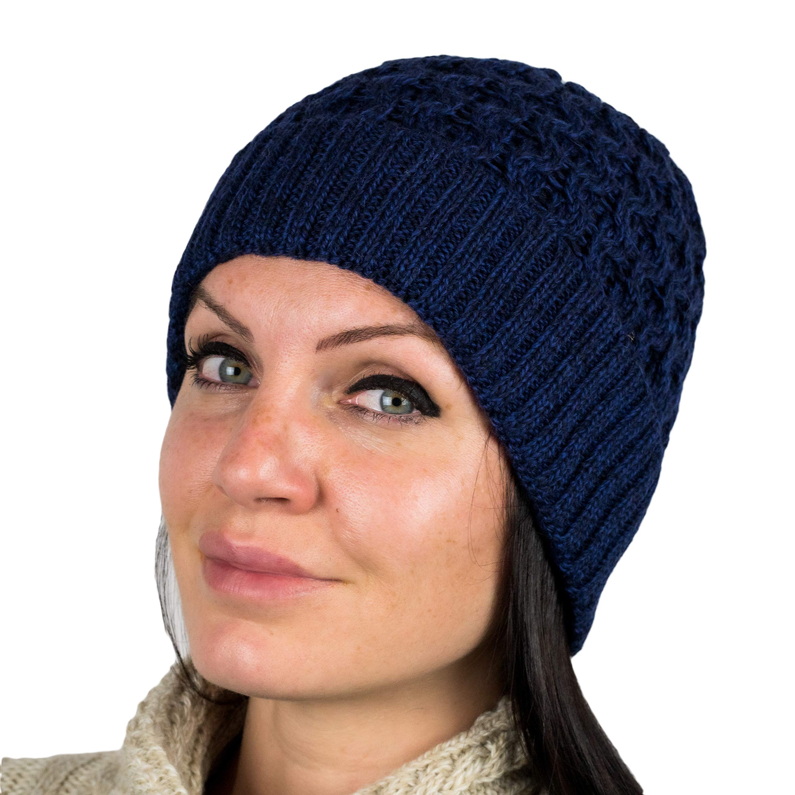 WEST COAST KNITWEAR Unisex Beanie 100% Merino Wool Hat (Blue Water)