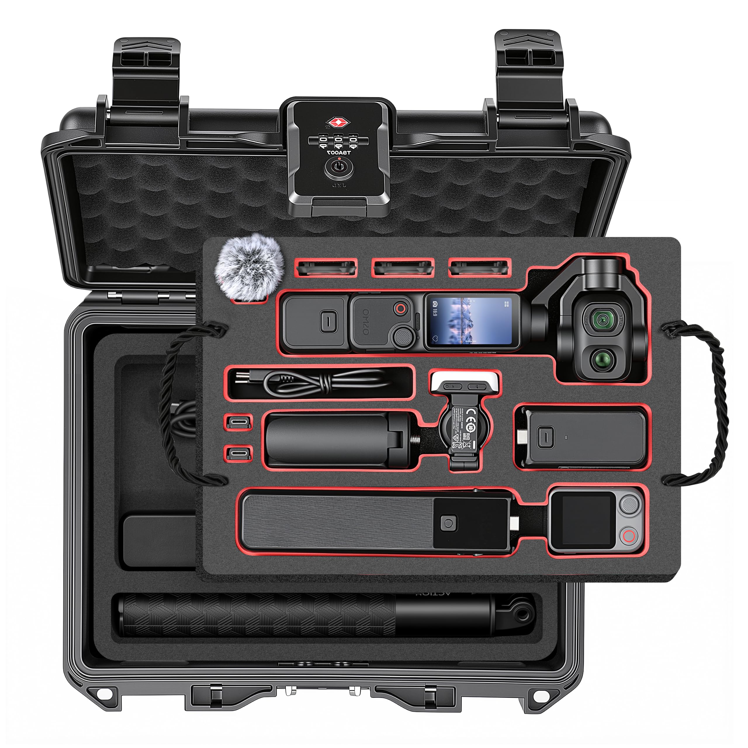 Osmo Pocket 4P akcesoria, wodoszczelna walizka, twarda obudowa do DJI