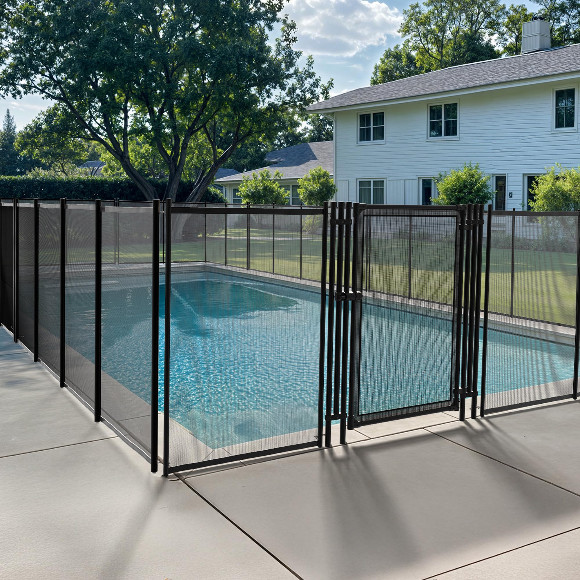 Snapklik.com : 4FTx 3.2FT Pool Fence Gate, DIY Swimming Pool Safety ...