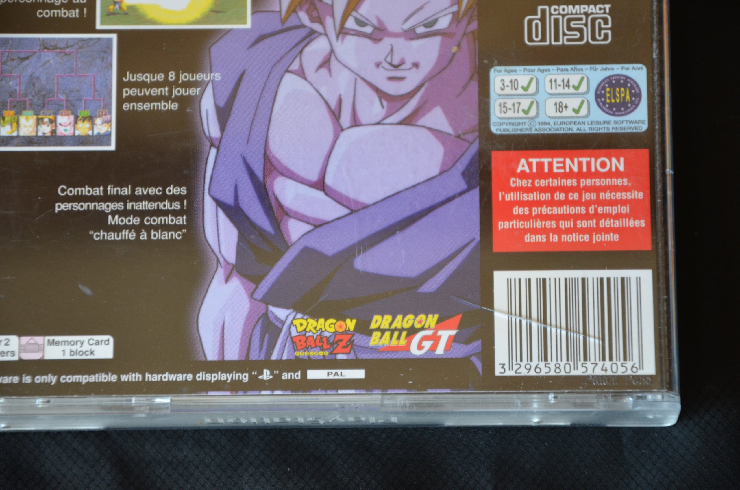 Jaquette Arrière Officielle PS1 Dragon Ball Final Bout - Bon état, Pièce Collection