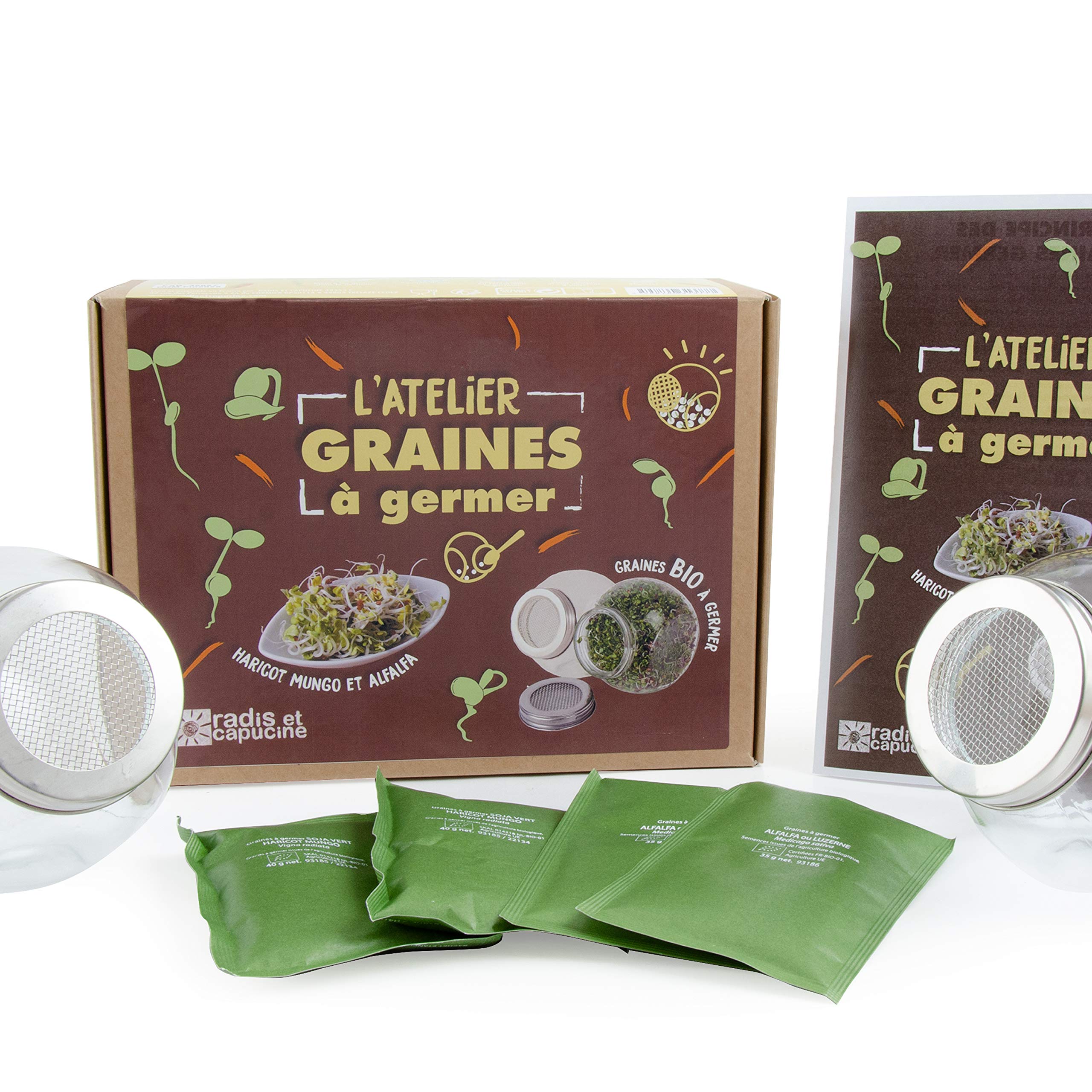 Radis et Capucine - L'atelier Graines À Germer Bio - 4 Sachets