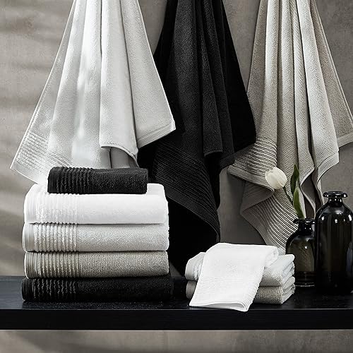 Miniatura 9 de Vera Wang - Toallas de baño, 100% algodón terry suave y absorbente, con poca formación de pelusa y resistente a la decoloración, toallas de baño de
