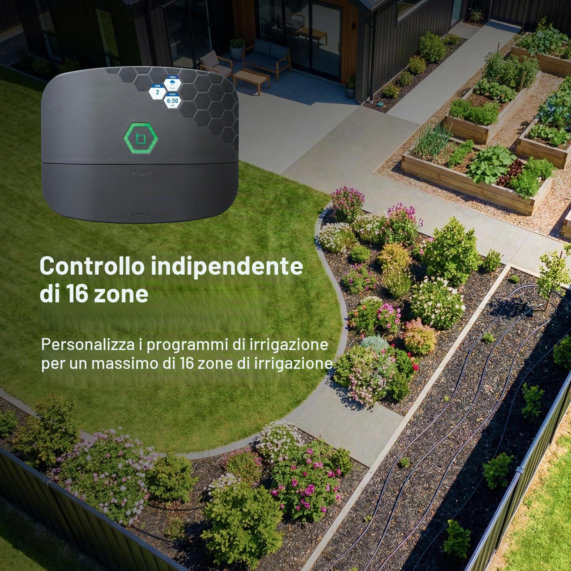 Orbit 57995 B-hyve XR 16-Zone Smart Sprinkler Controller, Black